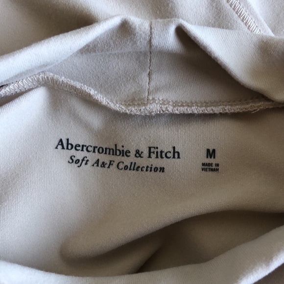 Abercrombie and Fitch Soft Matte Seamless Bodysuit Nude Mock Neck Long Sleeve - Picture 10 of 14